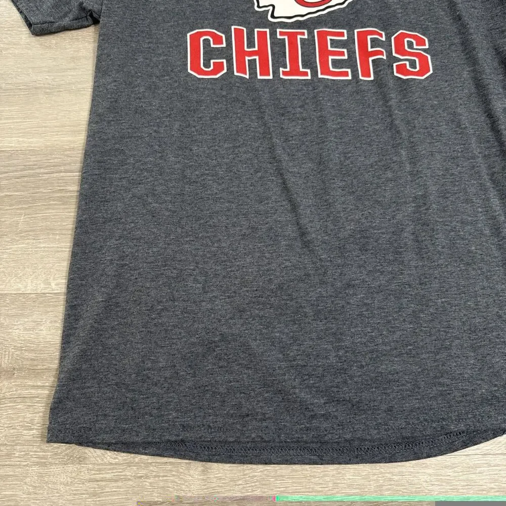 Kansas City Chiefs Shirt NFL Fanatics Men’s Gray Large Short Sleeve Football